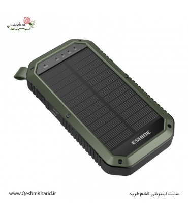 پاوربانک خورشیدی ایشاین چراغدار 10000 میلی‌آمپر مدل ES981 برند EShine