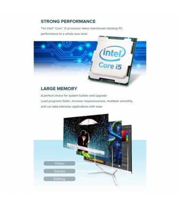 مانیتور دسکتاپ ایپاسون مدل Intel I5 7300HQ+8GB+256GB+SSD برند IPASON 