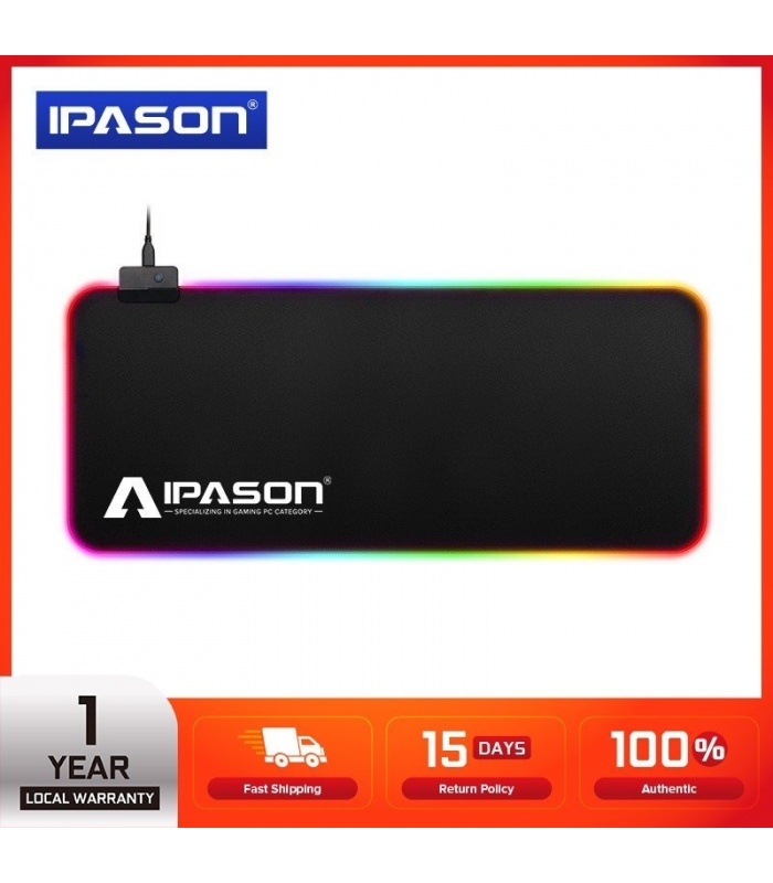 ماوس پد مدل IPASON RGB Soft Large Gaming Mouse Pad Oversize Glowing Led Extended Mousepad Non-Slip Rubber