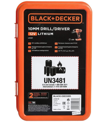 دریل پیچ گوشتی برقی بلک اند دکر Black+Decker 12V مدل LD12SP