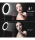رینگ لایت 10 اینچی + سه پایه قابل تعویض مدل 10 Inch Ring Light with Tripod and Bluetooth Remote Compatible with IOS & Android