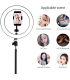 رینگ لایت 10 اینچی + سه پایه قابل تعویض مدل 10 Selfie Ring Light with 210CM Long Tripod Stand & Cell Phone Holder