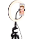 رینگ لایت 10 اینچی + سه پایه قابل تعویض مدل Dimmable 10-Inch LED Ring Light With Tripod Stand WhiteBlack