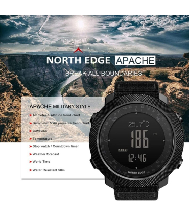 ساعت ضد آب مردانه مدل Men's Outdoor Digital Sports Watch with Altimeter Barometer Compass World Time 50M Waterproof Pedometer Wr