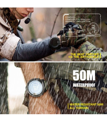 ساعت ضد آب مردانه مدل Men's Outdoor Digital Sports Watch with Altimeter Barometer Compass World Time 50M Waterproof Pedometer Wr