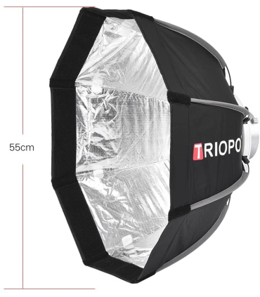 سافت باکس مدل TRIOPO 55cm Foldable 8-Pole Octagon Softbox
