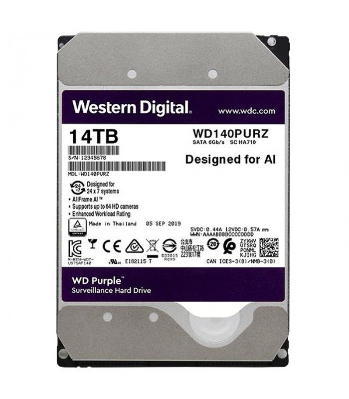 هارددیسک اینترنال وسترن دیجیتال ظرفیت 14 ترابایت Western Digital Hard Disk - 14TB