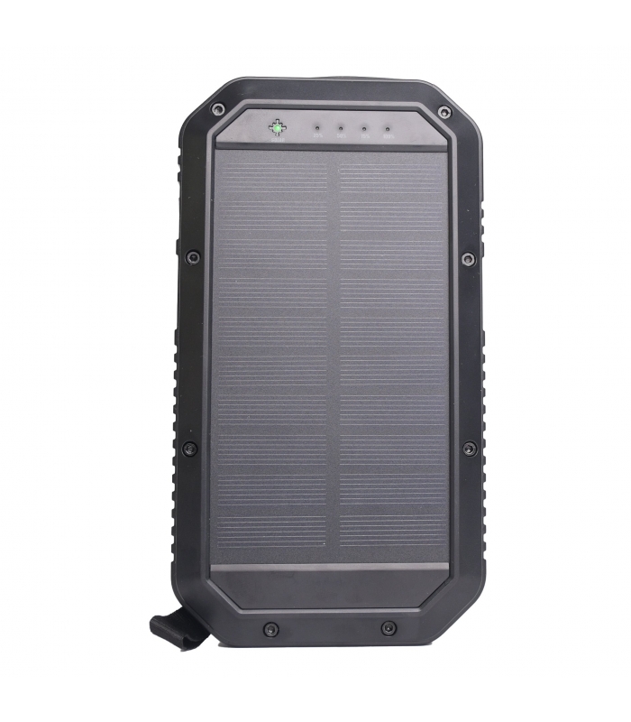 پاوربانک خورشیدی مدل E-Shine ES982S با ظرفیت 20000 میلی آمپر همراه با چراغ LED | شارژ کابلی همزمان 3 عدد گوشی + شارژر وایرلس