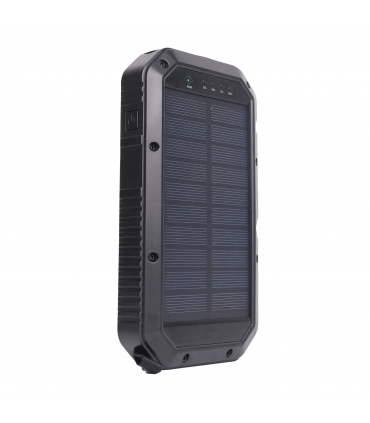 پاوربانک خورشیدی مدل E-Shine ES982S با ظرفیت 20000 میلی آمپر همراه با چراغ LED - شارژ کابلی همزمان 3 عدد گوشی + شارژر وایرلس
