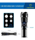 چراغ قوه گاربریل با باتری 5000 لومنس مدل LED XHP70 برند Garberiel 