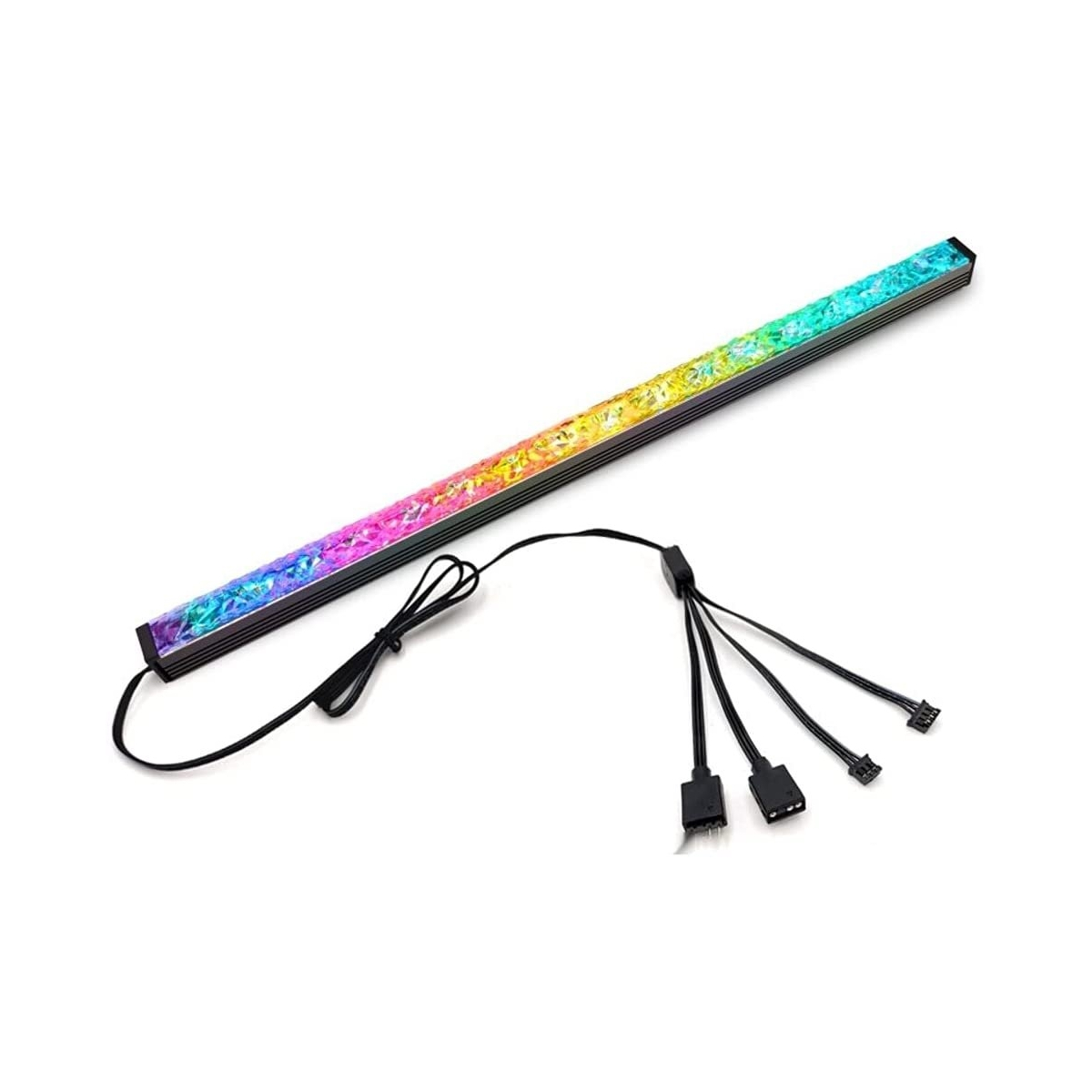 چراغ LED رنگین کمان با تنوع 16 میلیون رنگ مدل ARGB Diamond Strip light, 28cm, 16 Million Colors Rainbow LED