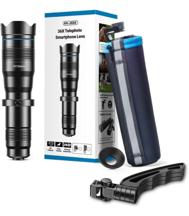 لنز عکاسی اپکسل برای تلفن همراه با سه پایه مدل  36x HD Telephoto Lens with Tripod برند Apexel