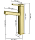 شیرآلات سینک ظرفشویی تک حفره ای با سمپاش بیرون کش مدل KAIYING Bathroom Pull Down Vessel Sink Faucet