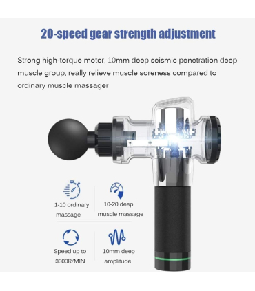 ماساژور ماهیچه ای فرکانس بالا بی صدا با صفحه نمایش لمسی مدل ADDCOOL Muscle Massage Gun High