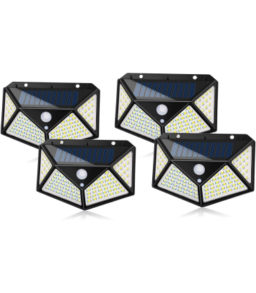 چراغ LED ضد آب با سنسور مدل ADDCOOL Solar Light Outdoor 100 LED Waterproof Security Wall Night Light