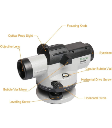 سطح نوری خودکار Huepar AL-32X با جبران کننده مغناطیسی مرطوب کننده سطح مدل Huepar AL-32X Automatic Optical Level