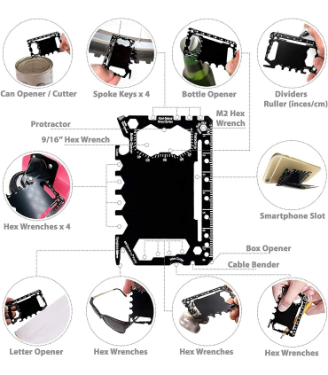 کیف پول باریک مینیمالیستی فیبر کربن تسا USA Credit Card Holder for Men, Money Clip Wallet