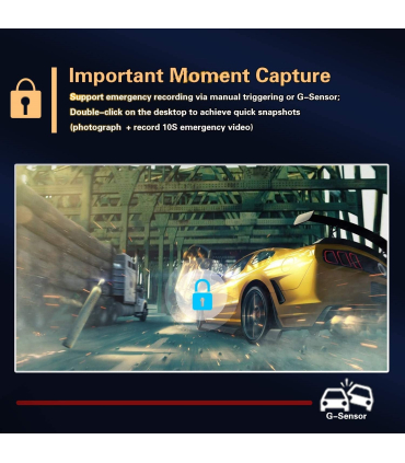 دوربین پشتی ضد آب دید در شب پیشرفته با سنسور سونی GPS مدل WOLFBOX G840H 12' 2.5K Mirror Dash Cam Dvr for 1440P Front and 1080P