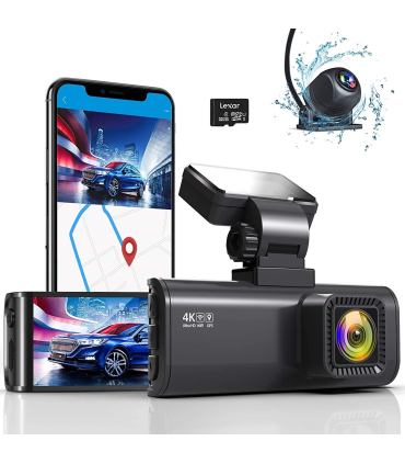 دوربین اتومبیل مدل WOLFBOX REDTIGER Mini Dash Cam 4K Car Camera with Built-in WiFi GPS Front 4K/2.5K and Rear 1080P Dual