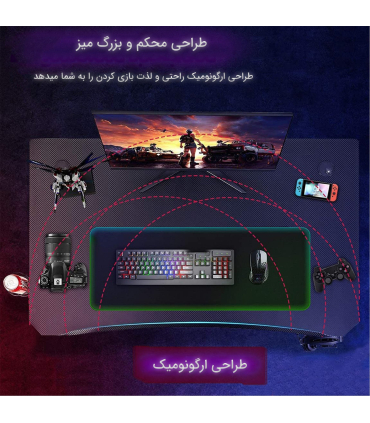 میز گیمینگ اسپنور 100 سانتی متری با نگهدارنده برند SPNOR