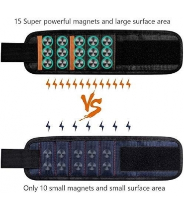 دستبند ابزار مغناطیسی -مچ بند ابزار مغناطیسی با آهنرباهای قدرتمند Magnetic Tool Wristband Magnetic Tool Wristband