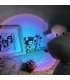 لامپ پروژکتور رنگین کمان - چراغ قوه LED قابل شارژ Rainbow Projection Lamp Rechargeable LED Flashlight for Women