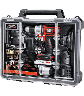 دریل شارژی BLACK+DECKER Cordless Drill Combo Kit with Case, 6-Tool