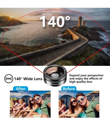 کیت لنز دوربین اپلکس مدل Wide Angle Lens + Macro Lens + Fisheye Lens + ND Filter برند Apexel