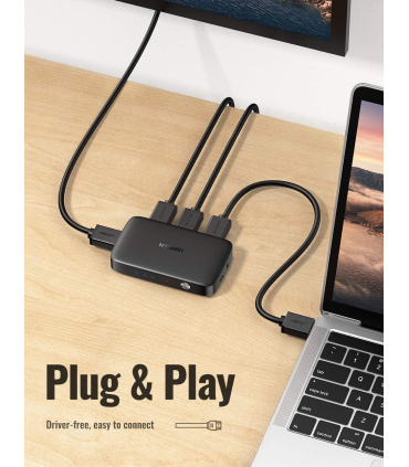 آداپتور سوئیچ یوگرین مدل 3 IN 1 OUT  HDMI برند UGREEN