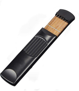 گیتار جیبی قابل حمل چوبی برای مبتدیان  Portable Pocket Guitar Practice Strings Wooden Tool Gadget