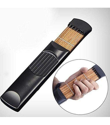 گیتار جیبی قابل حمل چوبی برای مبتدیان  Portable Pocket Guitar Practice Strings Wooden Tool Gadget