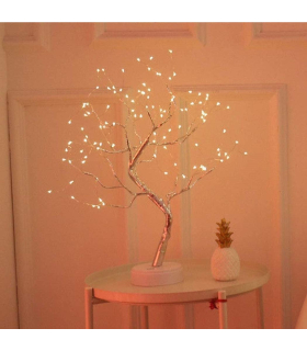 چراغ برای اتاق خواب AMERTEER USB Pearl Decorative Led Shimmer Tree Desk Lamp Touch Switch Led Light
