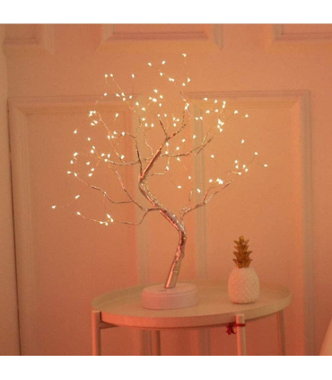 چراغ برای اتاق خواب AMERTEER USB Pearl Decorative Led Shimmer Tree Desk Lamp Touch Switch Led Light
