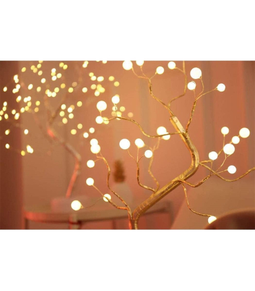چراغ برای اتاق خواب AMERTEER USB Pearl Decorative Led Shimmer Tree Desk Lamp Touch Switch Led Light