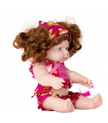 عروسک نوزاد دختر دستمال سر همراه با آهنگ فارسی کد 04