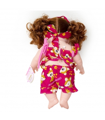 عروسک نوزاد دختر دستمال سر همراه با آهنگ فارسی کد 04