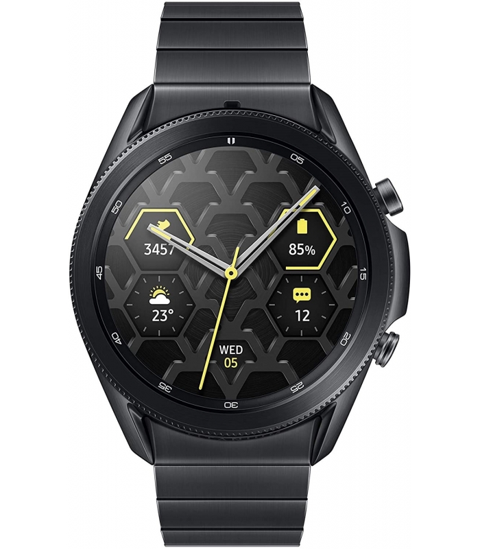 ساعت هوشمند 45 میلی متری نسخه آمریکایی GPS بلوتوث پیشرفته مانیتورینگ SAMSUNG Galaxy Watch 3 Titanium Smart Watch 45mm