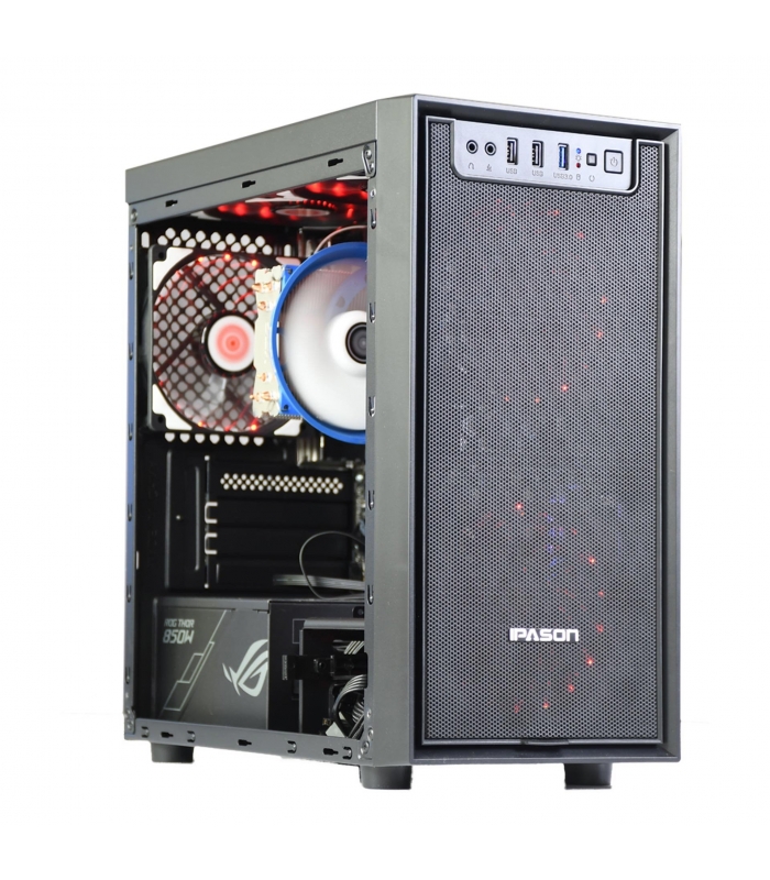 کامپیوتر دسکتاپ IPASON E1 با پردازنده AMD RYZEN3 PRO 4350G رم CRUCIAL 3000 8G*2 | هارد Intel Optane H10 32G+1T M2