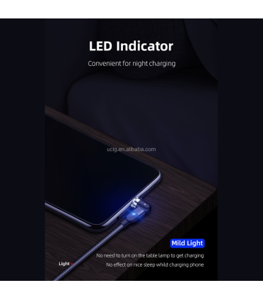 کابل شارژ مگنتی گرین پورت مدل M1A6 PU برند GreenPort همراه با سری تایپ C + آیفون + میکرو