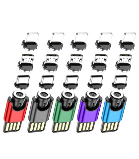 ماژول USB 3.0 مگنتی گرین پورت مدل A10M01 برند GreenPort همراه با سری تایپ C + آیفون + میکرو