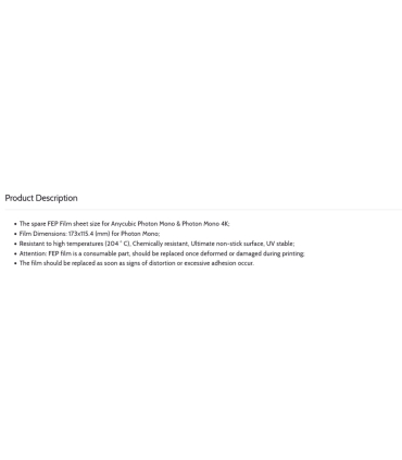 ورق فپ انیکیوبیک مدل Photon Mono ، Photon Mono 4K ، Photon Ultra ، Photon D2 برند Anycubic