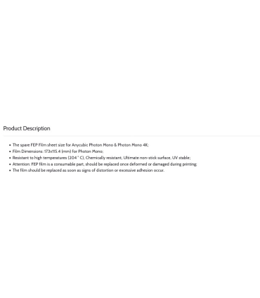 ورق فپ انیکیوبیک مدل Photon Mono ، Photon Mono 4K ، Photon Ultra ، Photon D2 برند Anycubic