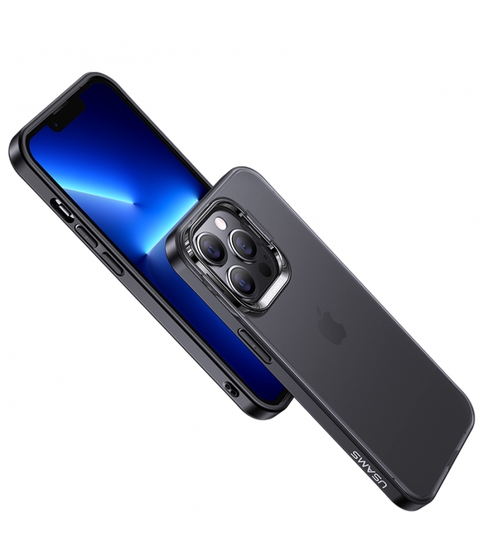 قاب گوشی اپل مناسب برای Phone 13 برند یوسمز مدل USAMS US-BH781 Protective Case With Hidden Holder for iPhone 13
