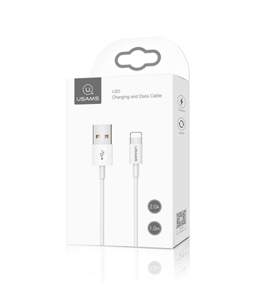 کابل شارژ آیفون یوسمز 1m مدل US-SJ283 U23 WH برند Usams