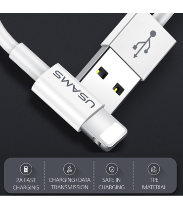 کابل شارژ آیفون یوسمز 1m مدل US-SJ283 U23 WH برند Usams