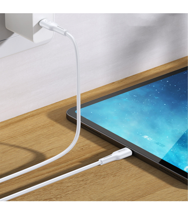 کابل شارژ TC TL یوسمز 1.2m مدل US-SJ406 U43 WH برند Usams