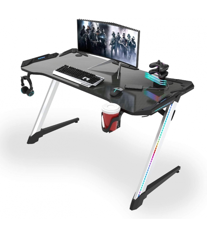  میز کامپیوتر مدل گیمینگ Z-Shaped Office Desk PC Computer Desk Racing Gaming RGB برند VORDERN