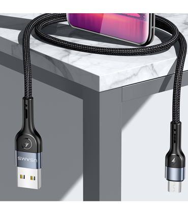 کابل شارژ میکرو یوسمز 1m مدل US-SJ450 کپسولی برند Usams