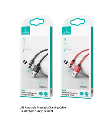 کابل شارژ آیفون یوسمز 1m مدل US-SJ472 U59 BK" with برند Usams