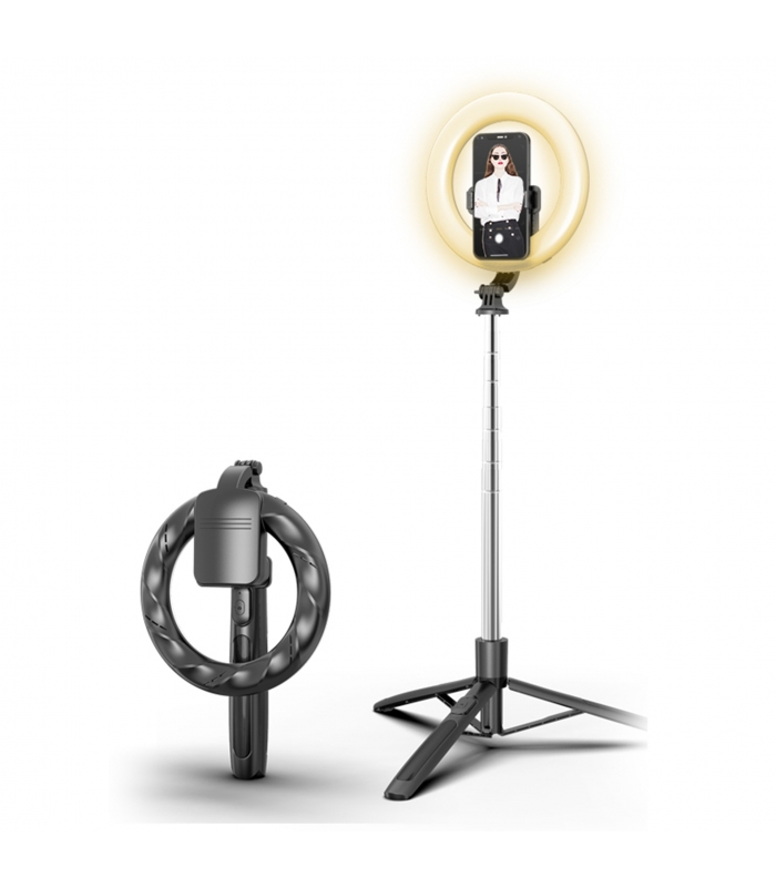 رینگ لایت برند یوسمز مدل USAMS-ZB241 Portable Live Show LED Ring Light Selfie Stick With Tripod